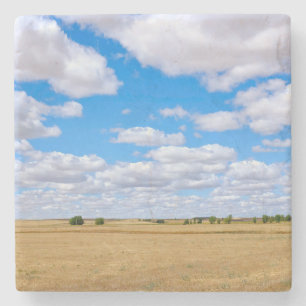 Posavasos De Piedra Campos de trigo cosechados