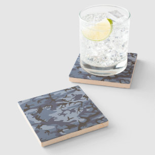 Posavasos De Piedra Camuflaje azul de la marina, ejército, ejército