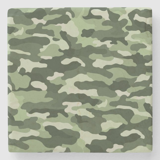 Posavasos De Piedra Camuflaje verde (Anverso)