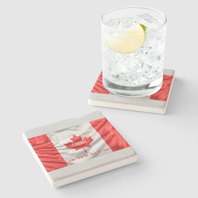 Posavasos De Piedra CANADÁ de mar a mar (Lateral)