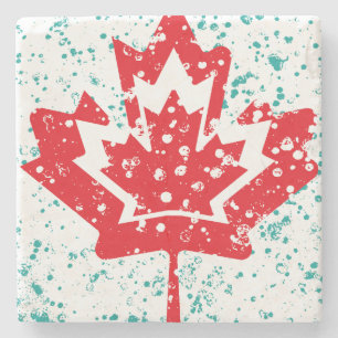 Posavasos De Piedra CANADA double RAIN EARTH MAPLE BY MASANSER PIXELAT