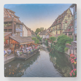 Posavasos De Piedra Canal de agua de flores de Alsacia Francia