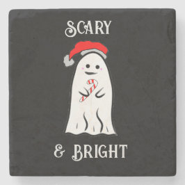Posavasos De Piedra Candy Cane Ghost