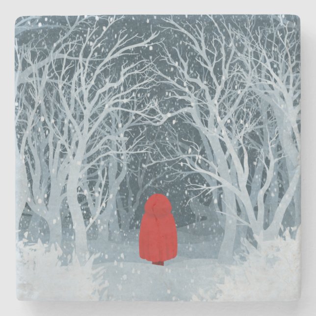 Posavasos De Piedra Caperucita Roja (Anverso)
