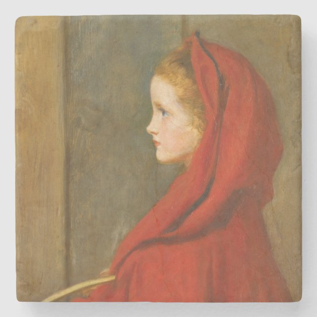 Posavasos De Piedra Caperucita Roja (por John Everett Millais) (Anverso)