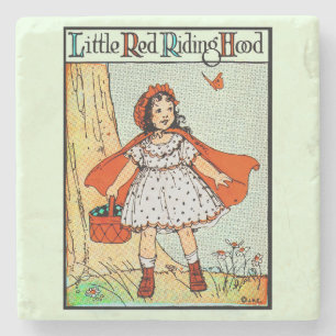Posavasos De Piedra Caperucita Roja Vintage Lindo