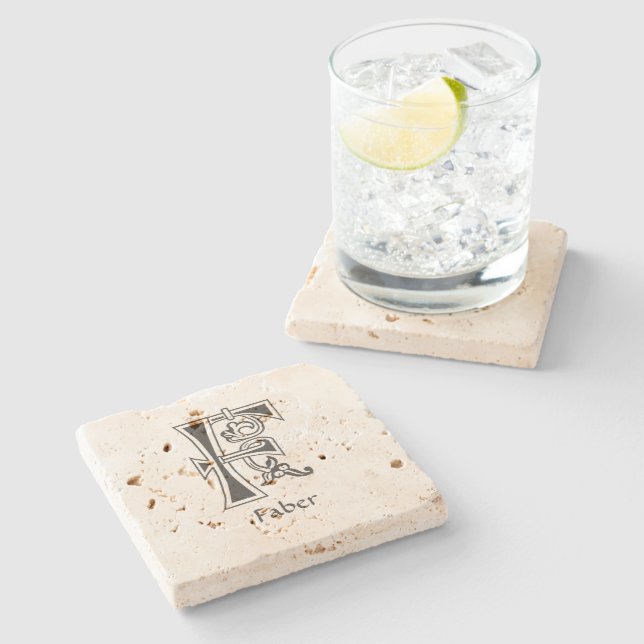 Posavasos De Piedra Capital Botánica Decorativa Medieval F (Lateral)