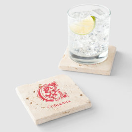 Posavasos De Piedra Capital decorativa Botánica Medieval C