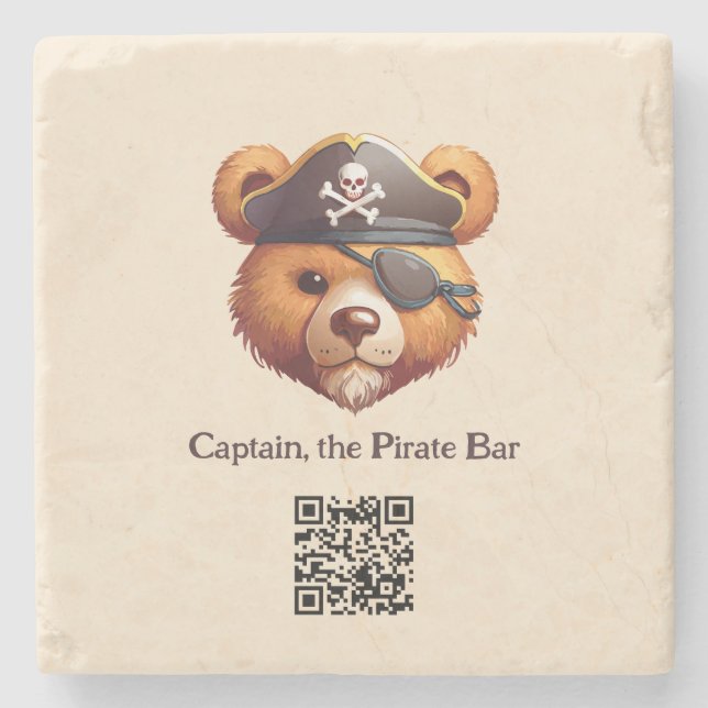 Posavasos De Piedra Captain Bear (Anverso)