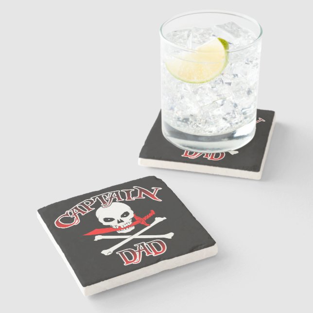 Posavasos De Piedra Captain Dad Stone Coaster (Lateral)