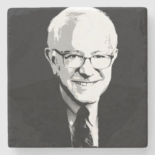 Posavasos De Piedra Cara de las chorreadoras de Bernie (Anverso)