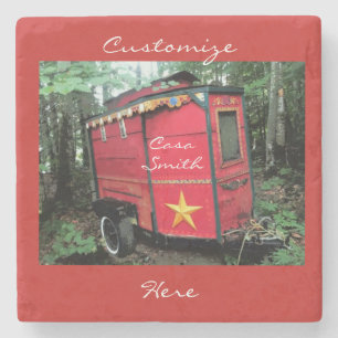 Posavasos De Piedra Caravana gitana Thunder_Cove del remolque del