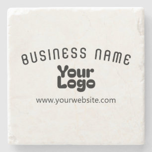 Posavasos De Piedra Cargar logotipo retro-moderno blanco y negro (edit