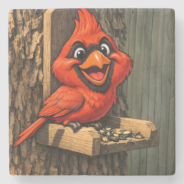 Posavasos De Piedra Caricatura de cardenal