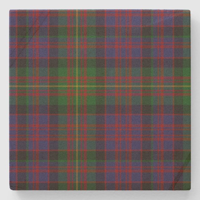 Posavasos De Piedra Carnegie Clan Tartan Plaid Stone Coaster (Anverso)