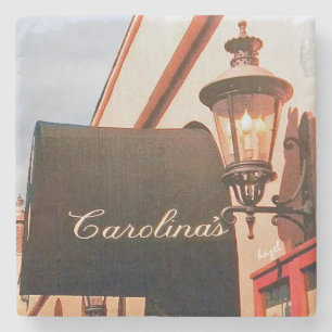 Posavasos De Piedra Carolina's, Charleston, SC Marble Coaster