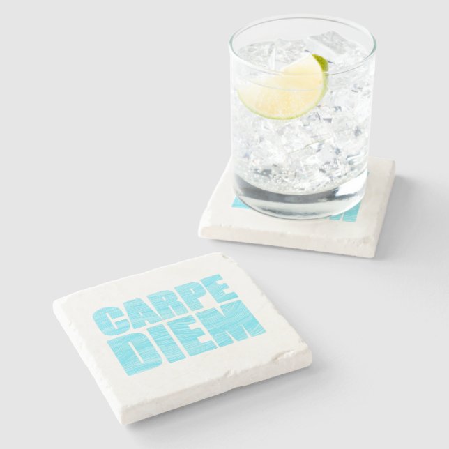 Posavasos De Piedra Carpe Diem Stone Coaster (Lateral)
