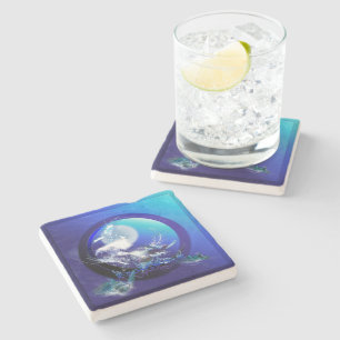 POSAVASOS DE PIEDRA CARRERA DE LA LUNA AZUL DE LA TURBA DEL MAR
