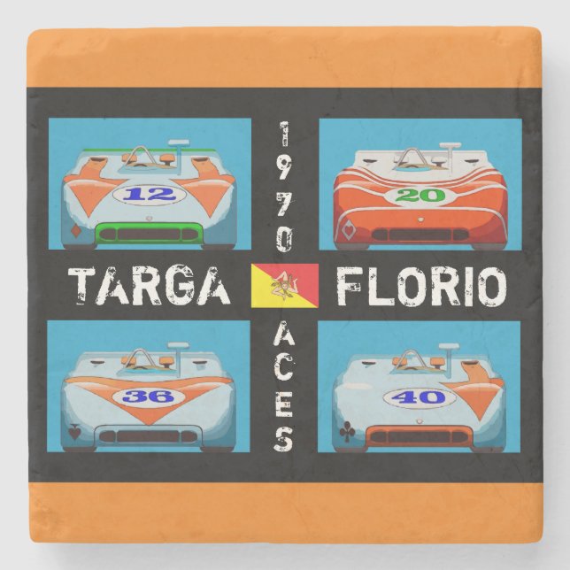 Posavasos De Piedra Carreras de 1970 (Anverso)