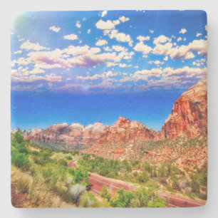 Posavasos De Piedra Carretera por el Parque Nacional de Zion