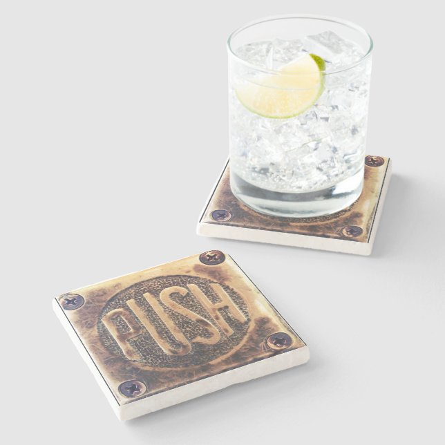Posavasos De Piedra Carril de Canicas Push Design (Lateral)