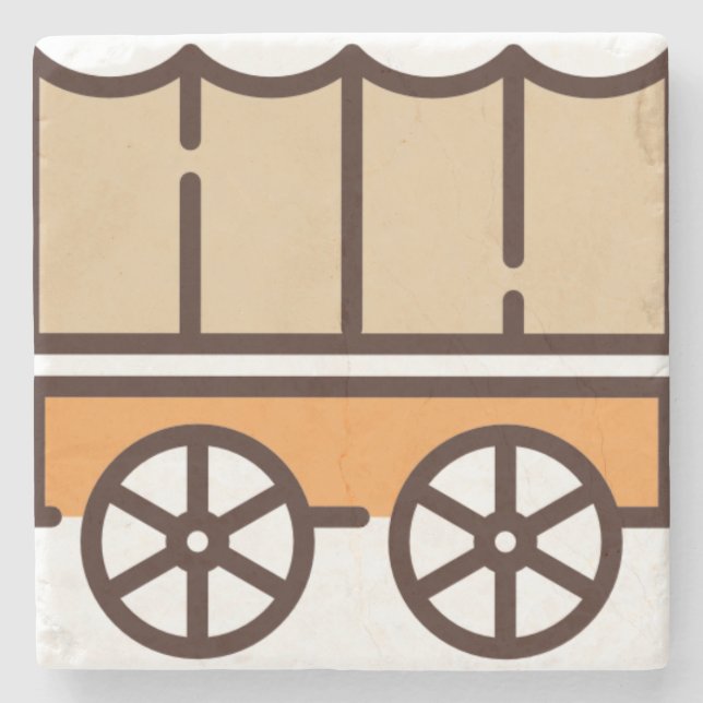 Posavasos De Piedra Carro de vagón (Anverso)