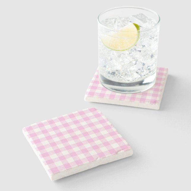 Posavasos De Piedra Casa de Campo Cuadro Rosa  (Lateral)
