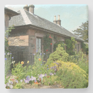 Posavasos De Piedra Casa de campo inglesa II con fotografía de jardín