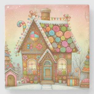 Posavasos De Piedra Casa de pan de jengibre, deliciosa