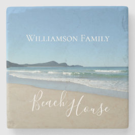 Posavasos De Piedra Casa de playa personalizada