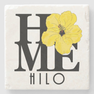 Posavasos De Piedra CASA Hilo Hawaii Amarillo Hibiscus