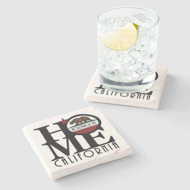 Posavasos De Piedra CASA Hollywood California Stone Coaster (Lateral)