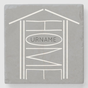 Posavasos De Piedra CASA personalizada SU NOMBRE