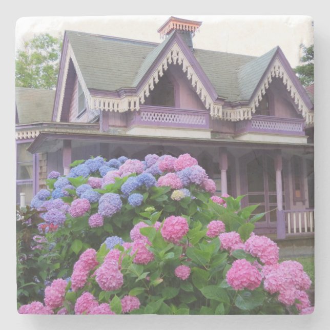 Posavasos De Piedra Casa victoriana morada - Viñedo de Martha (Anverso)