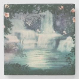 Posavasos De Piedra Cascada de cascada de Fantasía