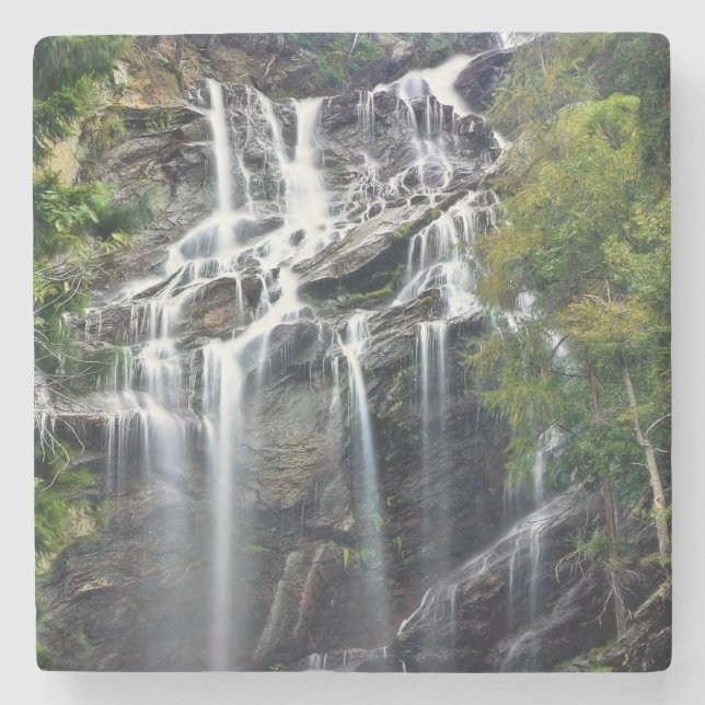 Posavasos De Piedra Cascada de los Alpes Mountain Top (Anverso)