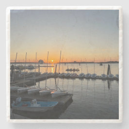 Posavasos De Piedra Casco Bay Sunrise Coaster