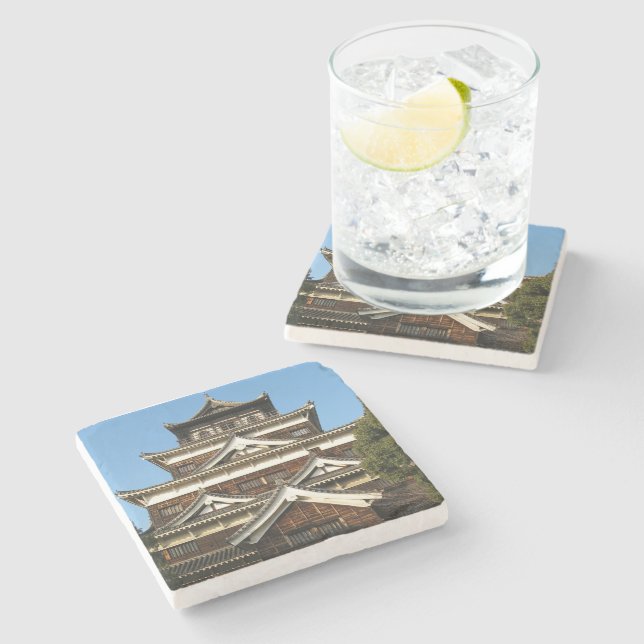 Posavasos De Piedra Castillo de Hiroshima 広 島 城, Hiroshima, Japón (Lateral)