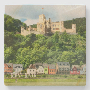 Posavasos De Piedra Castillo del río Rin, Alemania