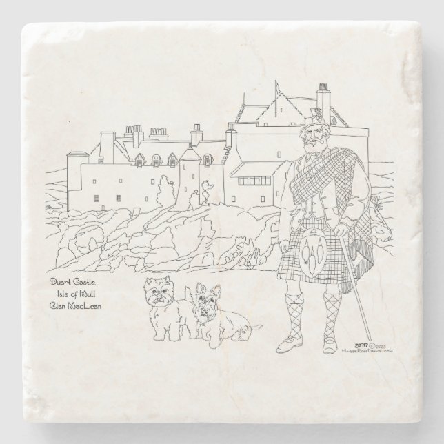 Posavasos De Piedra Castillo Duart Isla de Mull Escocia (Anverso)