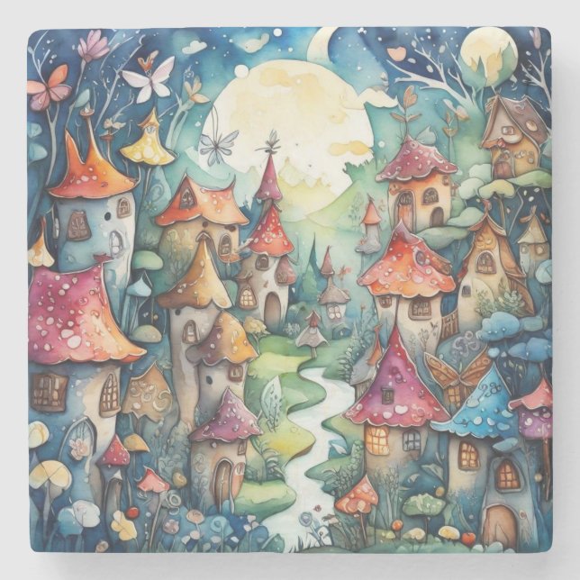 Posavasos De Piedra Castillo mágico de Fairyland (Anverso)