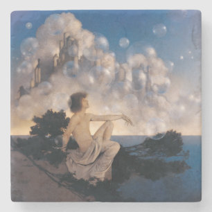 Posavasos De Piedra Castillos Aéreos de Maxfield Parrish 1904 Fantasía