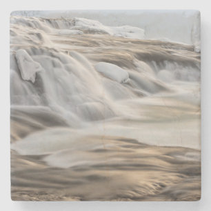 Posavasos De Piedra Catarata Godafoss, invierno, Islandia