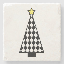 Posavasos De Piedra Catastro de piedra de árbol de Navidad para tabler