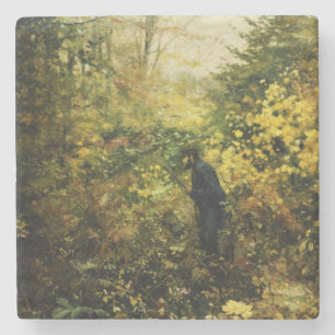 Posavasos De Piedra Cazador en la selva (por H.A. Brendekilde)