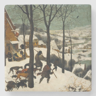 Posavasos De Piedra Cazadores en la nieve (por Pieter Bruegel, el anci