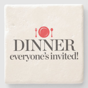 Posavasos De Piedra Cena cada uno invitado