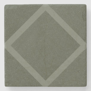 Posavasos De Piedra Cenicero de Piedra con Patrón de Diamante Verde Mu