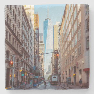 Posavasos De Piedra Centro de Nueva York Vista del World Trade Center