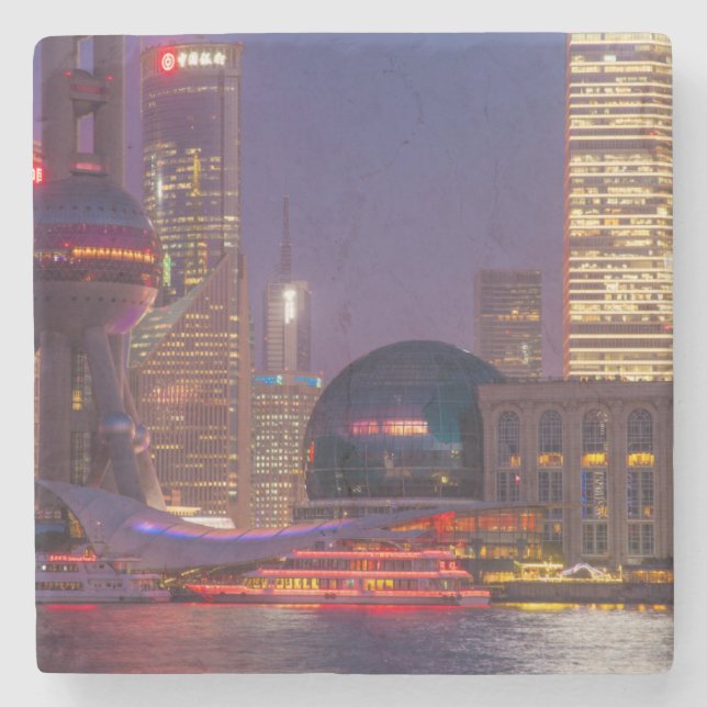 Posavasos De Piedra Centro de Shanghai, China (Anverso)